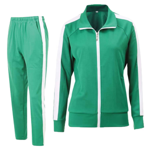 Ensemble de survêtement en polaire 2 pièces pour femmes, taille plus, en polyester, avec sweat à capuche zippé et pantalon de jogging, vêtements de sport pour la remise en forme, ensemble de sport OEM - Product Image 1