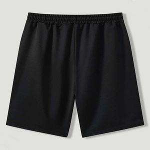 Shorts Bermuda pour homme à blocs de couleur avec poches zippées, taille à cordon de serrage, respirants, en tricot, décontractés, pour le sport - Product Image 4