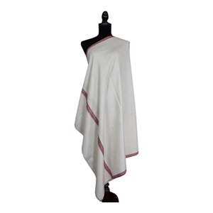 Men's <b>Wool</b> <b>Wrap</b> Solid Cream Lightweight Traditional Shawl for Daily Wear All Seasons - Product Image 1