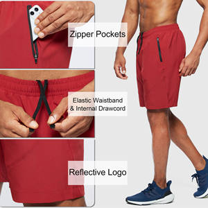 Pantalones Cortos Deportivos Personalizados de Poliéster/Algodón, Pantalones Cortos Casuales con Cordón, Pantalones Cortos Deportivos hasta la Rodilla para Hombre - Product Image 5