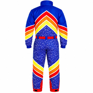 Traje de Esquí de una Pieza Estilo Retro de los 80 para Hombre y Mujer, Impermeable 10,000mm, Mono de Snowboard con Capucha, Conjunto de Chaqueta y Pantalones para Deportes de Invierno - Product Image 4