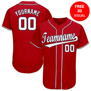 150GSM Mesh Full Dye Sublimation Custom Button Down <b>Baseball</b> Jersey - Product Image 2