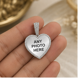 Collar de Amor Personalizado, Chapado en Oro, Plata 925, Colgante de Moissanita con Forma de Corazón, Joyería Personalizada - Product Image 2