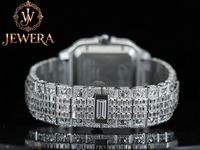 Montre en acier inoxydable argenté Mossinate de haute qualité avec diamants véritables et verre intemporel – un bijou de luxe durable pour tous.