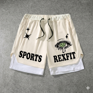Shorts de sport REXFIT pour hommes, couleur unie, imprimés, shorts de course personnalisés, shorts d'entraînement, taille élastique, fournisseur de vêtements de sport - Product Image 6