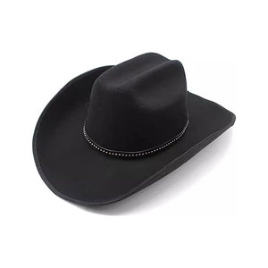 Chapeau de cowboy en feutre durable, très vendu, style western, à large bord rigide, unisexe, pour la prairie, l'équitation, les sports et les activités de plein air - Product Image 1