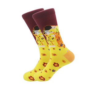 Chaussettes en coton unisexes fantaisie pour hommes, motif pizza au fromage, antibactériennes, vente en gros - Product Image 2