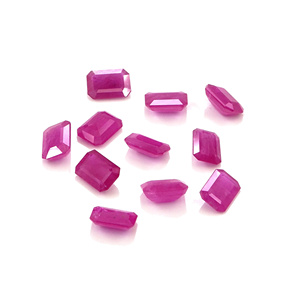 Rubis naturels non traités du Mozambique, octogones calibrés 5x7mm, pierres précieuses de rubis naturelles facettées pour la création de bijoux, prêtes à l'emploi - Product Image 3