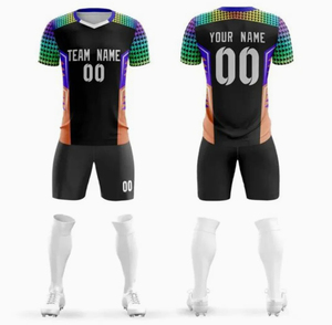 Uniforme de Fútbol Sublimado Personalizado, Conjunto de Equipo Transpirable de Poliéster, Camiseta de Fútbol con Diseño de Logotipo de Impresión Digital Premium - Product Image 5