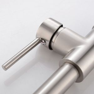 Rubinetto da Cucina Monocomando con Doccetta Estraibile in Acciaio Inox, Finitura Nichel Spazzolato - Product Image 6