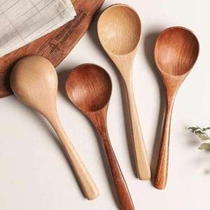 Juego de Cubiertos de Madera, Diseño Contemporáneo, Ecológico, Ligero, para Remover Alimentos Ácidos, Protege Utensilios de Cocina Antiadherentes - Product Image 1