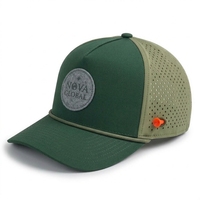 Casquette de baseball imperméable 5 panneaux pour hommes et femmes, idéale pour les sports de plein air, avec perforations, cordon et porte-marqueur de balle magnétique
