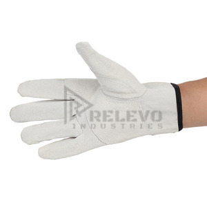 Cowhide Two-layer Short Full Leather Wear-resistant Non-slip Thermal Insulation Labor protection Welding <b>Gloves</b> - Product Image 2