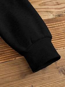 Sweat à capuche vintage pour homme, brodé, 100 % coton, manches longues, thermique, avec cordon de serrage, pour l'automne - Product Image 5