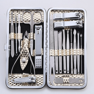 Best Selling 2024 Professional Stainless Steel <b>Nail</b> Clipper Travel Grooming Kit 18 Pieces Manicure & Pedicure <b>Set</b> - Product Image 3