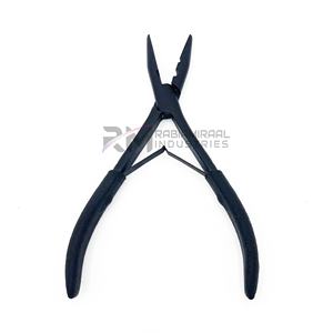 Pinza para Extensiones de Cabello RMI con Punta de Plasma Negra Mate y Empuñadura Negra, Diseño Personalizado Disponible - Product Image 1