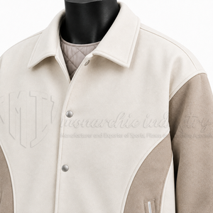 Chaqueta de Béisbol Personalizada con Logotipo, Chaqueta Casual Holgada Estilo Letterman, Chaqueta Varsity de Lana para Otoño e Invierno para Hombre - Product Image 6