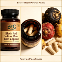 Capsules d'énergie naturelle OEM SYC Brand Maca Root Panax Ginseng pour la santé masculine, formule 10-en-1, 60 capsules