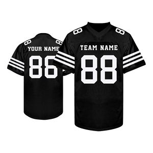 Camiseta de fútbol americano juvenil, poliéster, malla, ajuste cómodo, talla personalizada, impresión DTF, proveedor, material escolar, entrega rápida - Product Image 5