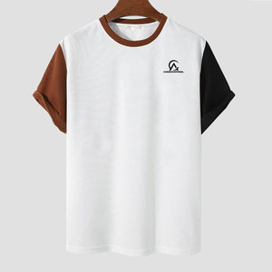 Camiseta de algodón de corte relajado para hombre con estilo personalizado, adecuada para uso diario, textura suave que te mantiene fresco y cómodo. - Product Image 1