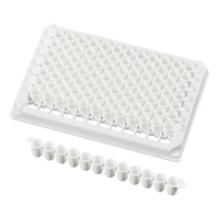Micro-plaques immuno-biochimiques détachables JET BIOFIL 96 puits, blanches/noires, bandes de 8/12 puits, non stériles, pour analyses de luminescence