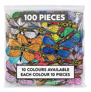 Patch thermocollant brodé Lucky Me Papillon, Applique de mode, Lot de 100 pièces pour vêtements, vestes et sacs - Product Image 5