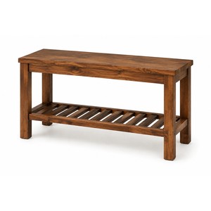 Mango Wood <b>Shoe</b> <b>Bench</b> Teak Finish - Wholesale Entryway Storage Moradabad - Product Image 1