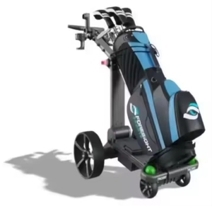 <b>Flat</b> Electric Golf Trolleys with Lithium <b>Battery</b> 36 Hole Remote Control Electric Golf Trolley Cart 3 Wheels - Product Image 1