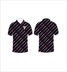 Chemise Homme Noire à Pois Manches Courtes Décontractée Respirante Légère pour l'Été, Tenue de Golf, Motif Imprimé, Logo Avant, Toile - Product Image 3