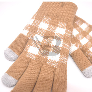 High Quality Luxury Brand Winter Cycling Ski Fingerless Gloves Wool Yarn Plush for Women - Product Image 4