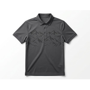 Chemises de golf pour hommes avec logo personnalisé, 100% polyester tricoté, anti-rides, manches courtes, imprimées, respirantes - Product Image 1