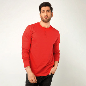 Camiseta Henley de Manga Larga para Hombre, de Primera Calidad, Personalizada, con Patrón Sólido, Corte Ajustado, de Algodón, con Cuello Redondo y 3 Botones, Estilo Waffle - Product Image 4