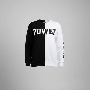 Sudadera de Cuello Redondo Bicolor para Mujer, Otoño-Invierno, 100% Algodón, Informal, con Capucha en Contraste - Product Image 3