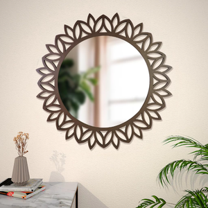 Modern wooden Wall <b>Mirror</b> Elegant Decorative <b>Frame</b> for Living Room Bedroom Entryway - Product Image 2