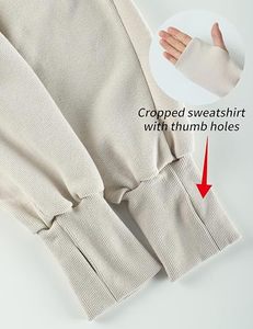Women's Blank Cropped <b>Zip</b> <b>Front</b> Hoodie Cotton Fleece Hooded Sweatshirt Custom OEM ODM Wholesale Supplier - Product Image 4