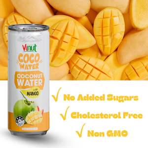 Agua de Coco Sin Azúcar con Puré de Mango, 320 ml, Marca Privada, Venta al Por Mayor, Muestra Gratuita, Fabricante de Vietnam - Product Image 2