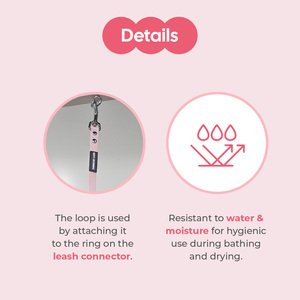 สายจูงสุนัขกันน้ำ HEDYS GROOMING ทำจาก PVC สีชมพู สายปรับได้ ทนทาน ใช้ได้ทั้งที่บ้านและร้านเสริมสวย น้ำหนัก 0.04 กก. ผลิตในเกาหลีใต้ - Product Image 5