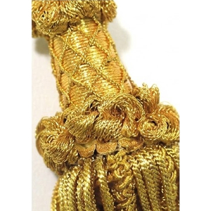 Borla de hilo metálico dorado y viscosa al por mayor, borla de hilo dorado antiguo para adornos - Product Image 5