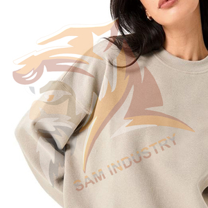 Vente directe d'usine, sweat-shirt surdimensionné pour femmes, léger, respirant, logo personnalisé, sweat-shirts surdimensionnés pour femmes - Product Image 4