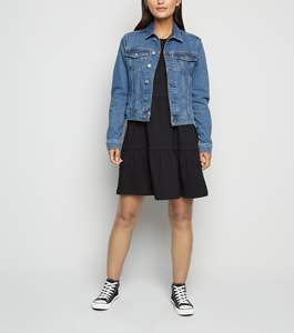 Veste en jean sur mesure pour femme, coupe courte et oversize, à manches bouffantes, épaisse, teinte, pour l'hiver et l'extérieur, style homme - Product Image 6