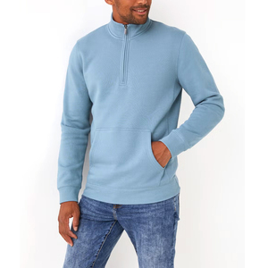 Sweat-shirts pour hommes en coton de qualité supérieure, style décontracté et streetwear / Sweat-shirt respirant pour hommes à demi-zip, fabriqué par un fabricant de premier ordre - Product Image 2