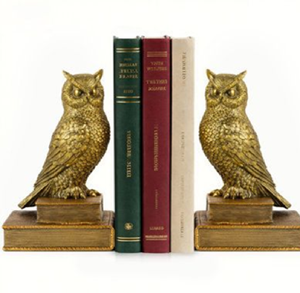 Les serre-livres décoratifs en métal en forme de feuille d'acanthe offrent une touche classique et sont disponibles à prix de gros pour les designers d'intérieur. - Product Image 5