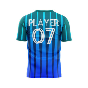 High Quality 100% Polyester Short Sleeve Soccer Jersey Custom Sublimated Breathable Quick Dry Printed Front Logo Team <b>Name</b> - Product Image 6