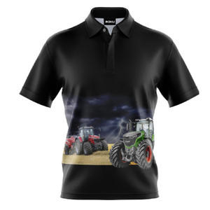 Camisetas Deportivas de Manga Corta para Hombre, Sublimación Personalizada al por Mayor, Patrón Sólido, Poliéster/Algodón, Secado Rápido - Product Image 1