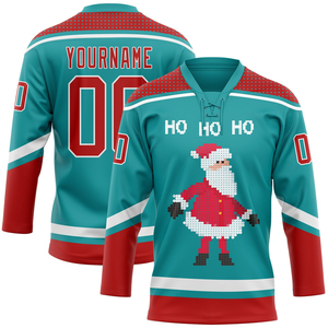 Vente directe d'usine, prix de gros bas, meilleure qualité, 100% polyester doux, col en V, manches trois quarts, maillot de hockey d'hiver - Product Image 1