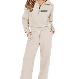 Survêtements unis vierges femmes et filles solide demi fermeture éclair pull survêtement haute qualité survêtement costumes enfants vêtements sueur - Product Image 1