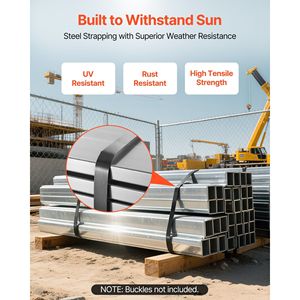 Bobina di Nastro in Acciaio 3/4 X 0,02 X 1640 ft, Rotolo di Banding Metallico per Ambienti Difficili, Resistenza alla Rottura 1700 Libbre - Product Image 3