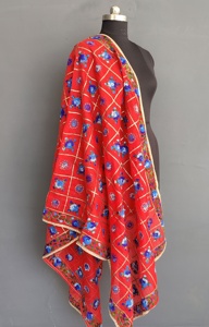 Dupatta อินเดียทำด้วยมือกระจกทำด้วยมือสำหรับงานแต่งงานงานปกคอแบบปัก - Product Image 6