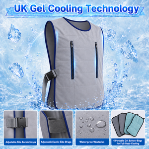 Removable Cooling Gel <b>Vest</b> with Different Design Phase Change Material Low Price for <b>Men</b> & Women Hot Weather Made in Vietnam - Product Image 6