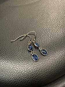 Boucles d'oreilles pendantes en argent sterling et kyanite, bijoux pour femmes faits à la main, élégants et luxueux, cadeau de mode pour anniversaire, fiançailles, mariage - Product Image 2